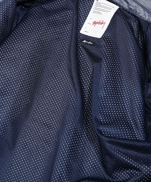 INDIGO-DYE COATING NYLON COACH JACKET