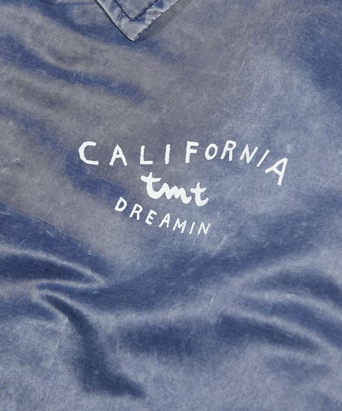 INDIGO-DYE COATING NYLON COACH JACKET