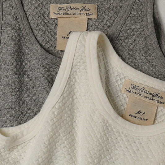  ワッフルスウェットタンクトップ  