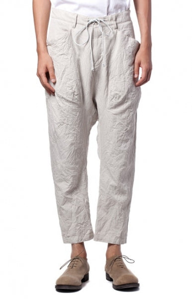 Co/W/Liストライプギャバ サルエルパンツ