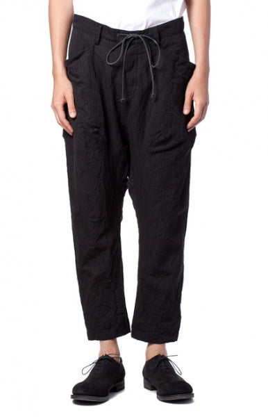 Co/W/Liストライプギャバ サルエルパンツ