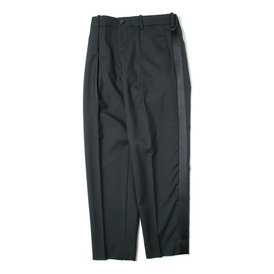  FRONT PLEATS PEGTOP SIDELINE ORGANIC WOOL TROPICAL  