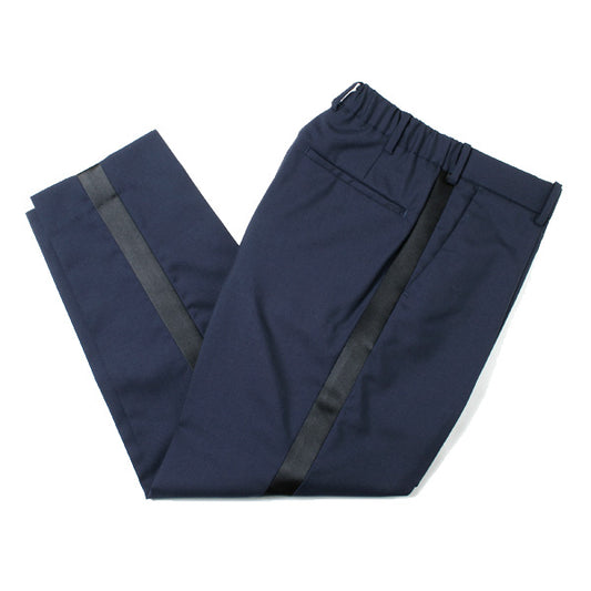  FRONT PLEATS PEGTOP SIDELINE ORGANIC WOOL TROPICAL  