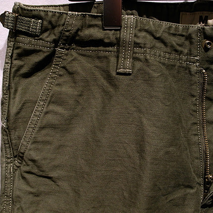 star dot washed military short cargo pants