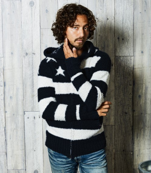  SHAGGY BOA US FLAG KNIT PARKA  