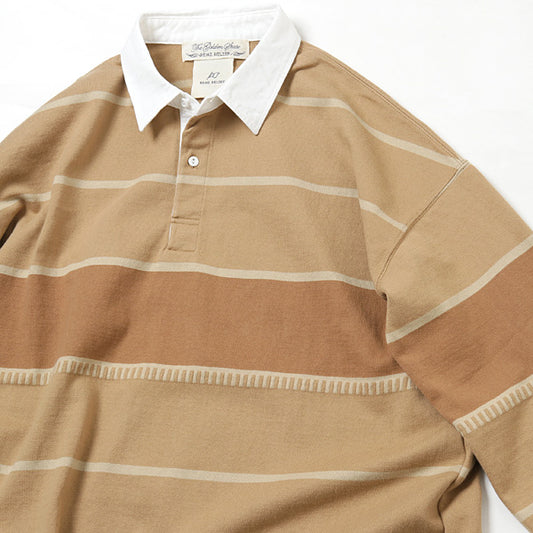  ラガーボーダーJQ襟付きロンT  