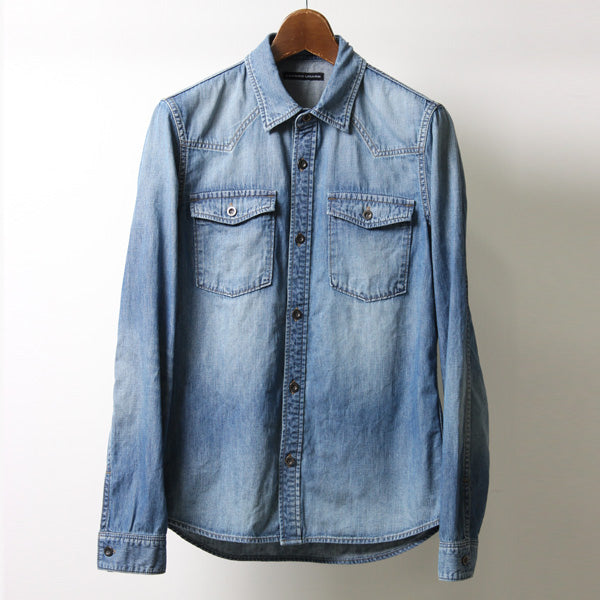 NATURAL ムラDENIM ウェスタンシャツ