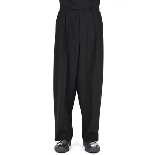  WOOL GABARDINE 2TUCK WIDE  