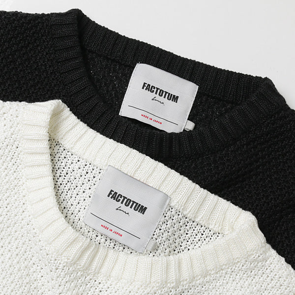 リネンカギ編み ルーズTEE