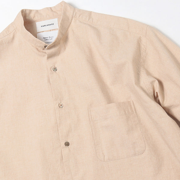 BAND COLLAR SHIRTS COMFORT FIT WILD COTTON TWILL