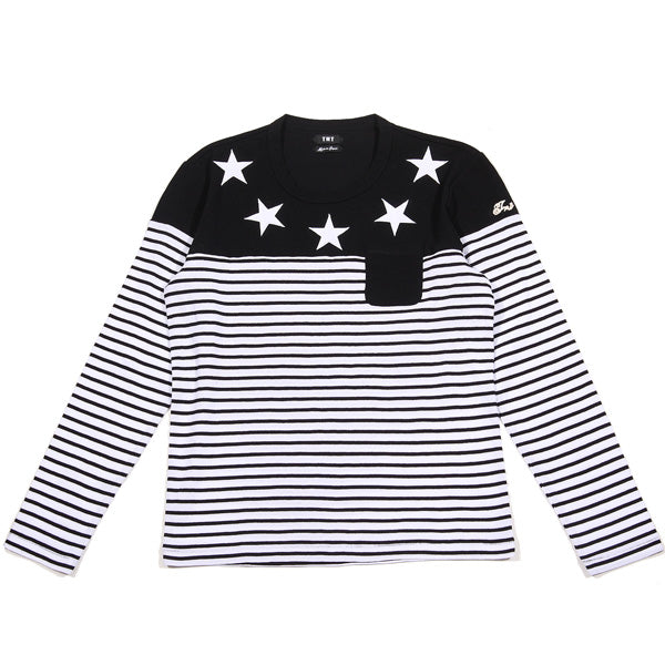 L/SL SURF KNIT STAR BORDER