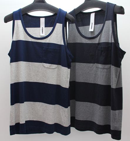 60/2 スーピマ天竺ボーダー タンクトップ  