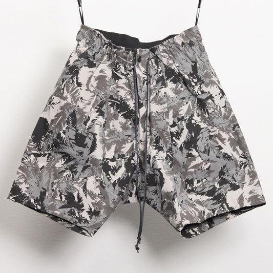  Ny/Coストレッチタッサーリーフカモpt サルエルショートパンツ  