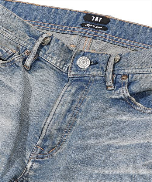 HYBRID STRETCH VINTAGE FINISH DENIM 5P TAPERED