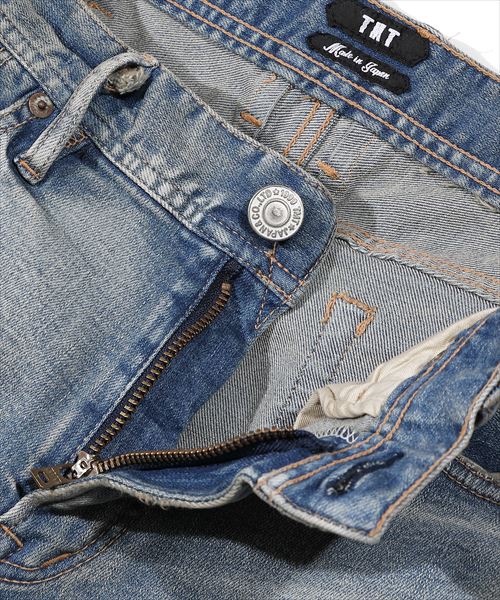 HYBRID STRETCH VINTAGE FINISH DENIM 5P TAPERED