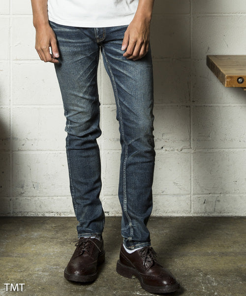 HYBRID STRETCH VINTAGE FINISH DENIM 5P TAPERED