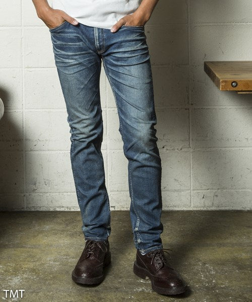 HYBRID STRETCH VINTAGE FINISH DENIM 5P TAPERED