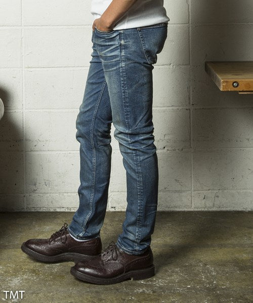 HYBRID STRETCH VINTAGE FINISH DENIM 5P TAPERED