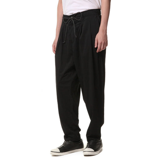  Nyストレッチタフタ テーパードパンツ  