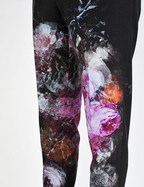 SLIM SLACKS WOOL GABARDINE INKJET (FLOWER)