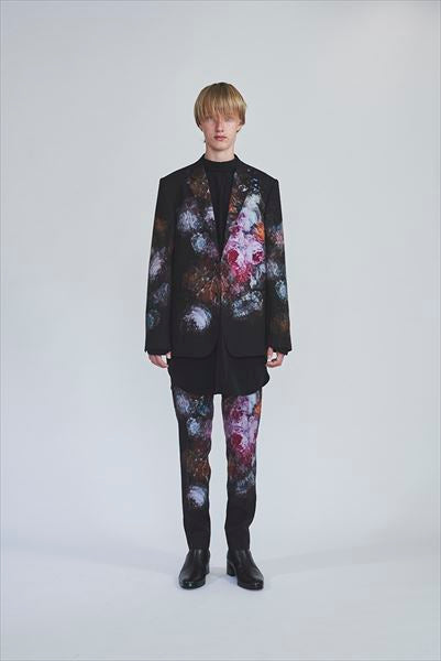 SLIM SLACKS WOOL GABARDINE INKJET (FLOWER)