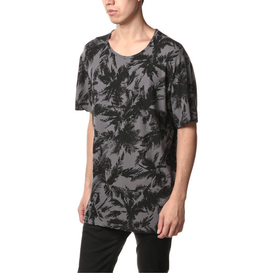  フレスカ天竺リーフpt クルーネックS/S  