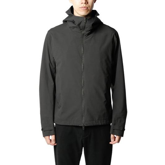  3レイヤーライトタフタ フーデッドブルゾン  