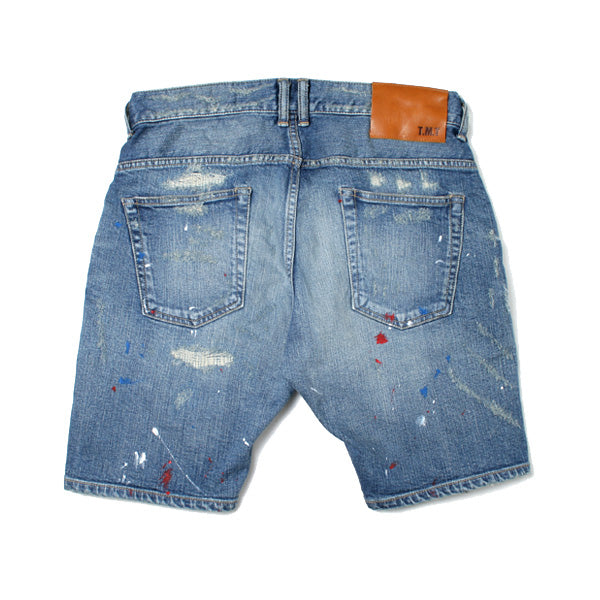 STRETCH CRASH PAINT DENIM 5P SHORTS