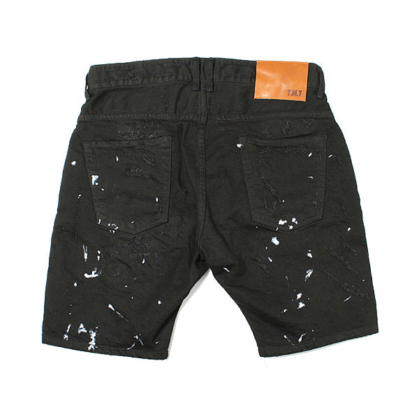 STRETCH CRASH PAINT DENIM 5P SHORTS