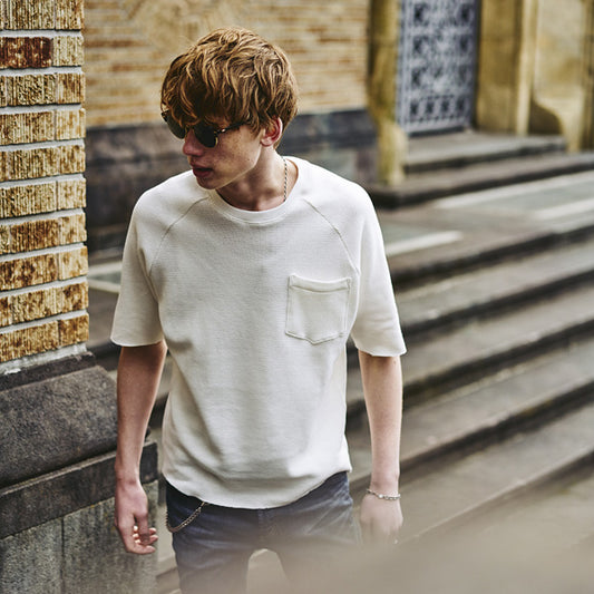  HARF RIB KNIT 5分袖  