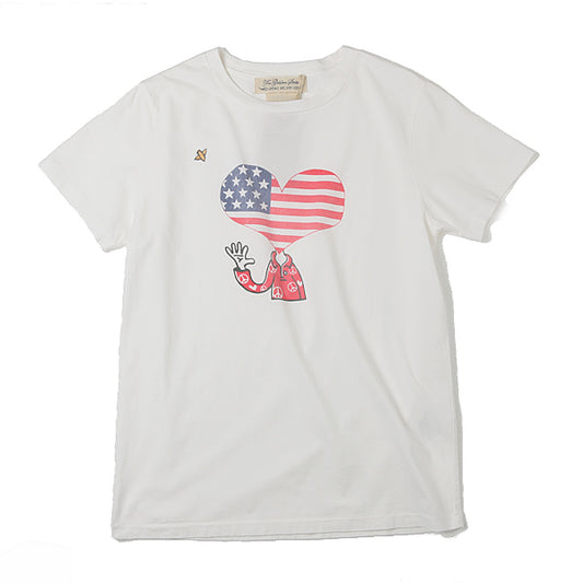  ロングウォッシュ加工T(ハート)  