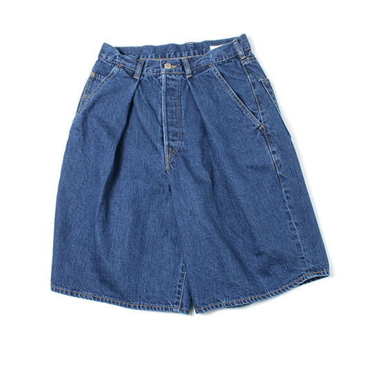  1TUCK WIDE SHORTS 12oz ORGANIC SELVEDGE DENIM  