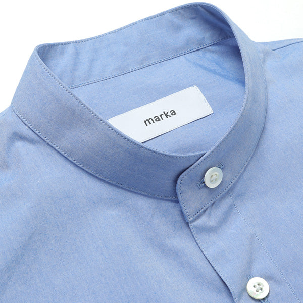 WIDE FIT BAND COLLAR SHIRT