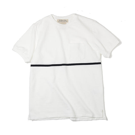  鹿子シルケットボーダーT(胸1本ライン)  