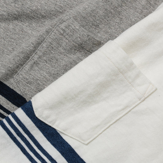  インディゴJQ切替ボーダーT(胸2本ライン)  