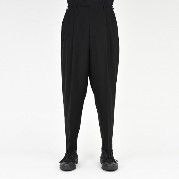 WOOL GABARDINE 2TUCK TAPERED