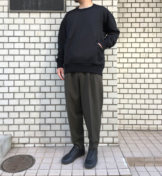 WOOL GABARDINE 2TUCK TAPERED