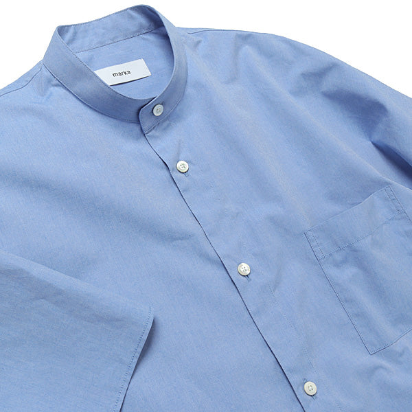 WIDE FIT BAND COLLAR SHIRT