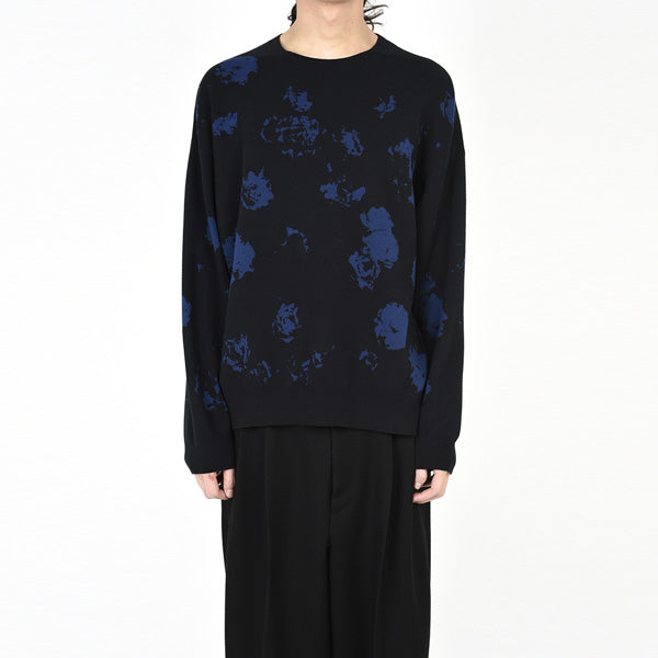 HIGH GAUGE WJQ KNIT ROSE MIX PULLOVER