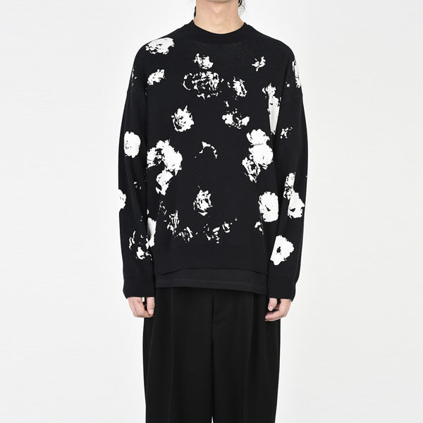 HIGH GAUGE WJQ KNIT ROSE MIX PULLOVER