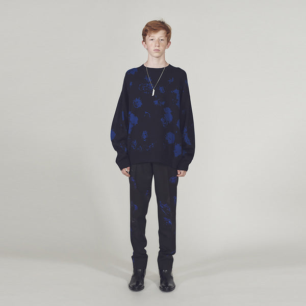 HIGH GAUGE WJQ KNIT ROSE MIX PULLOVER