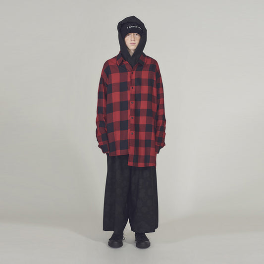  WOOL GABARDINE ROSE MIX 2TUCK CROPPED  