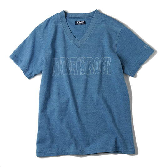  S/SL INDIGO天竺TEE V NECK (WITCHS ROCK)  