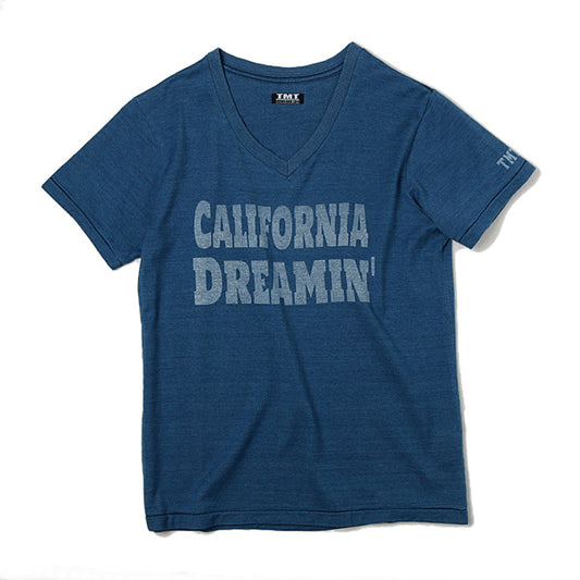  S/SL INDIGO 天竺TEE Vneck(CALIFORNIA DREAMIN)  