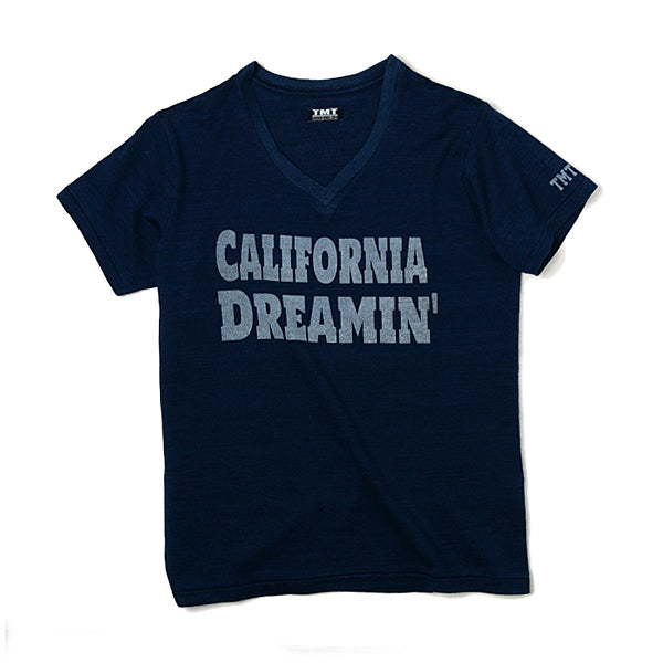 S/SL INDIGO 天竺TEE Vneck(CALIFORNIA DREAMIN)