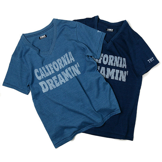  S/SL INDIGO 天竺TEE Vneck(CALIFORNIA DREAMIN)  