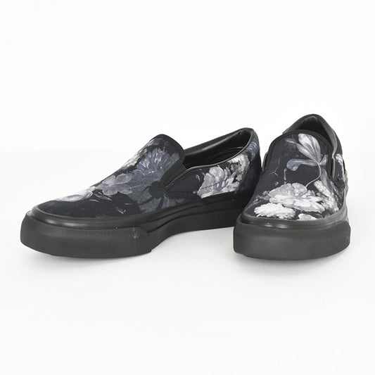  CANVAS SLIP ON FLOWER (BLACK SOLE)  