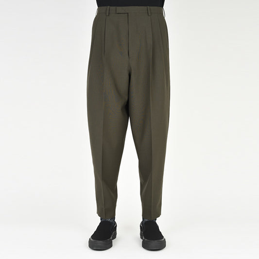  WOOL GABARDINE 2TUCK TAPERED  