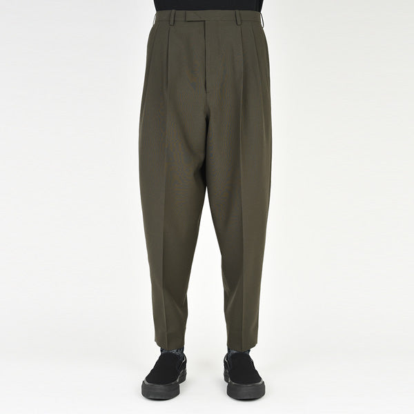 WOOL GABARDINE 2TUCK TAPERED