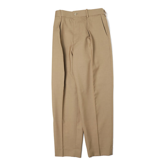  FRONT PLEATS PEGTOP ORGANIC WOOL TROPICAL  